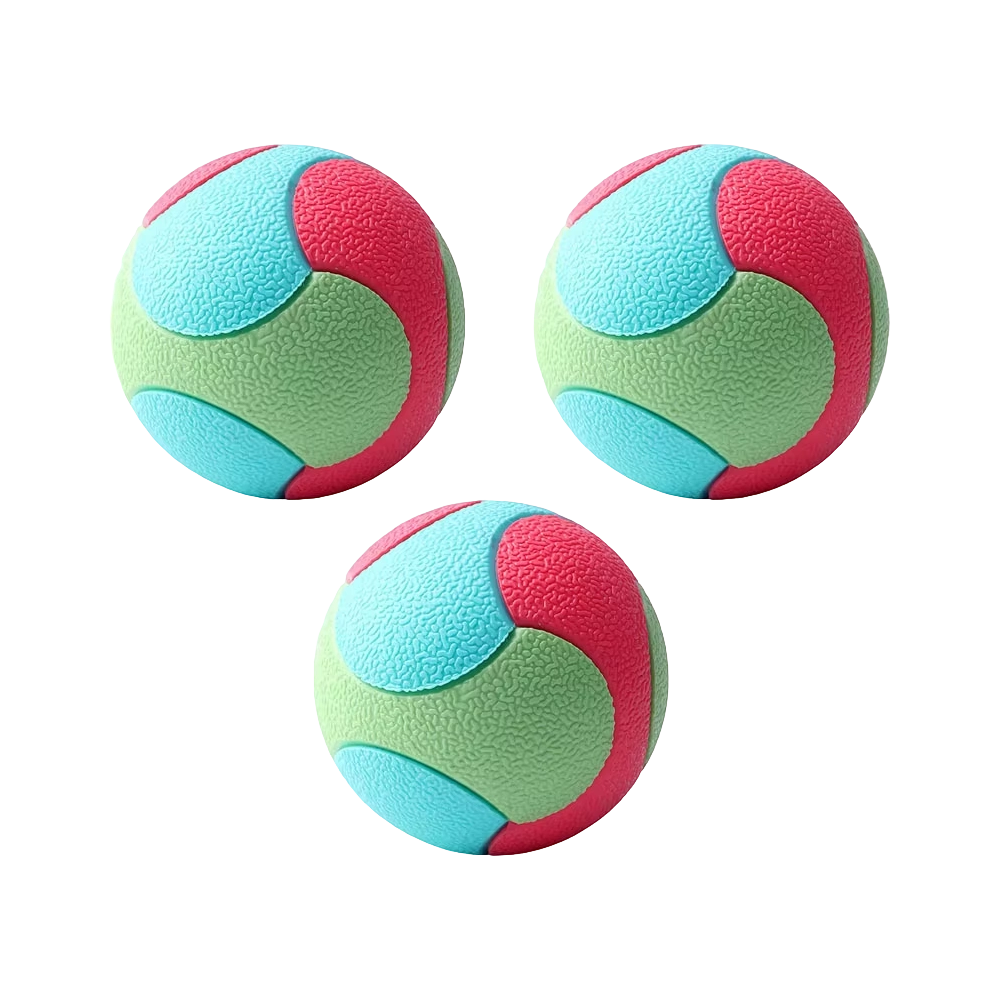 Pet Toy Ball - Färgblockerad Solid TPR Ball