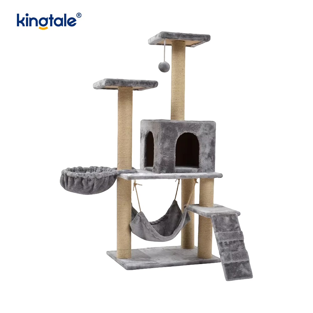Kattträd med stor hängmatta