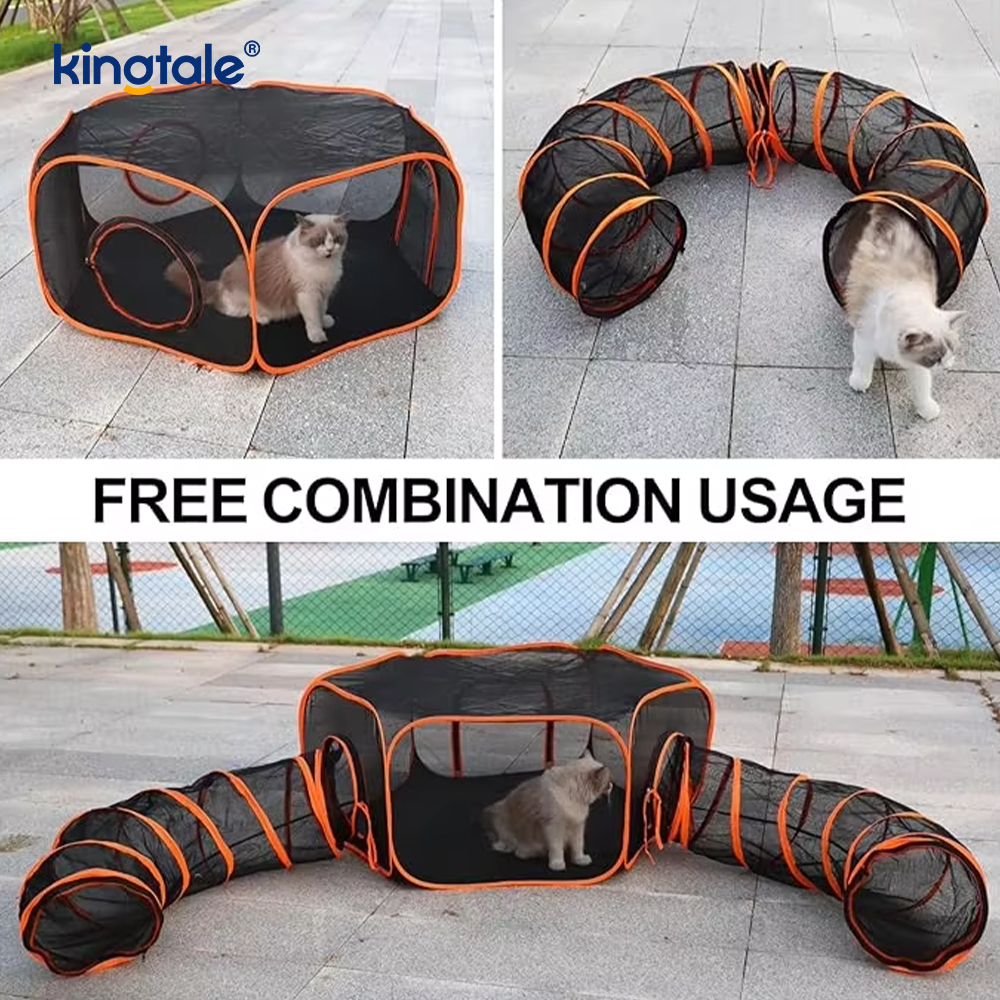 Pet Cat Tunnel Tube Kattleksaker Hopfällbara