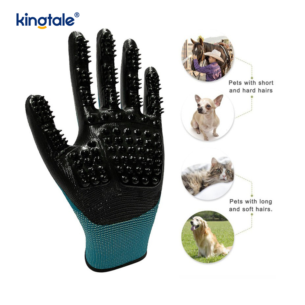Pet Hair Remover Glove Gentle Pet Grooming Glove Borste Avlägsningshandske