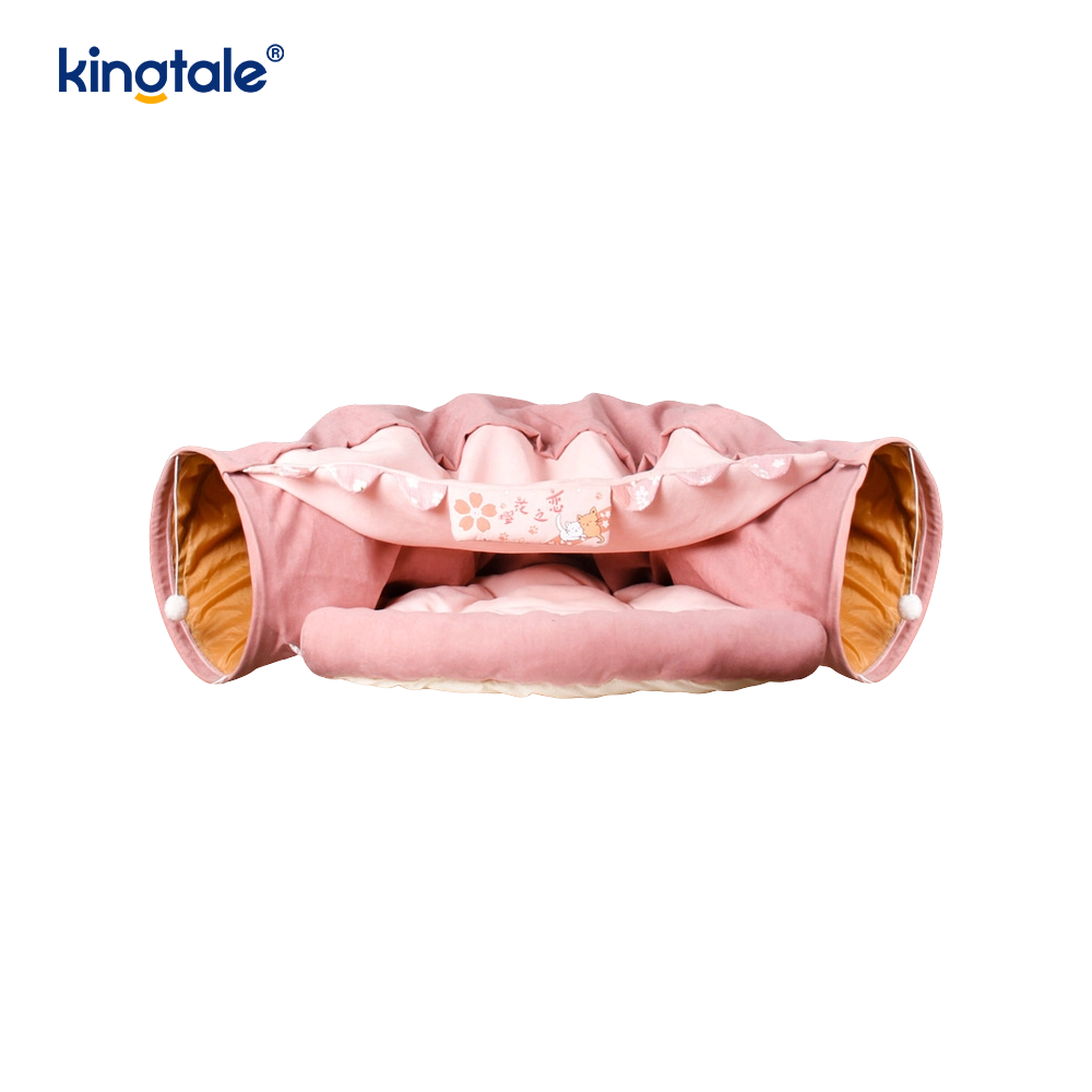 Hopfällbar Cat Play Tunnel Interactive Toy Maze Cat House Tunnels Indoor