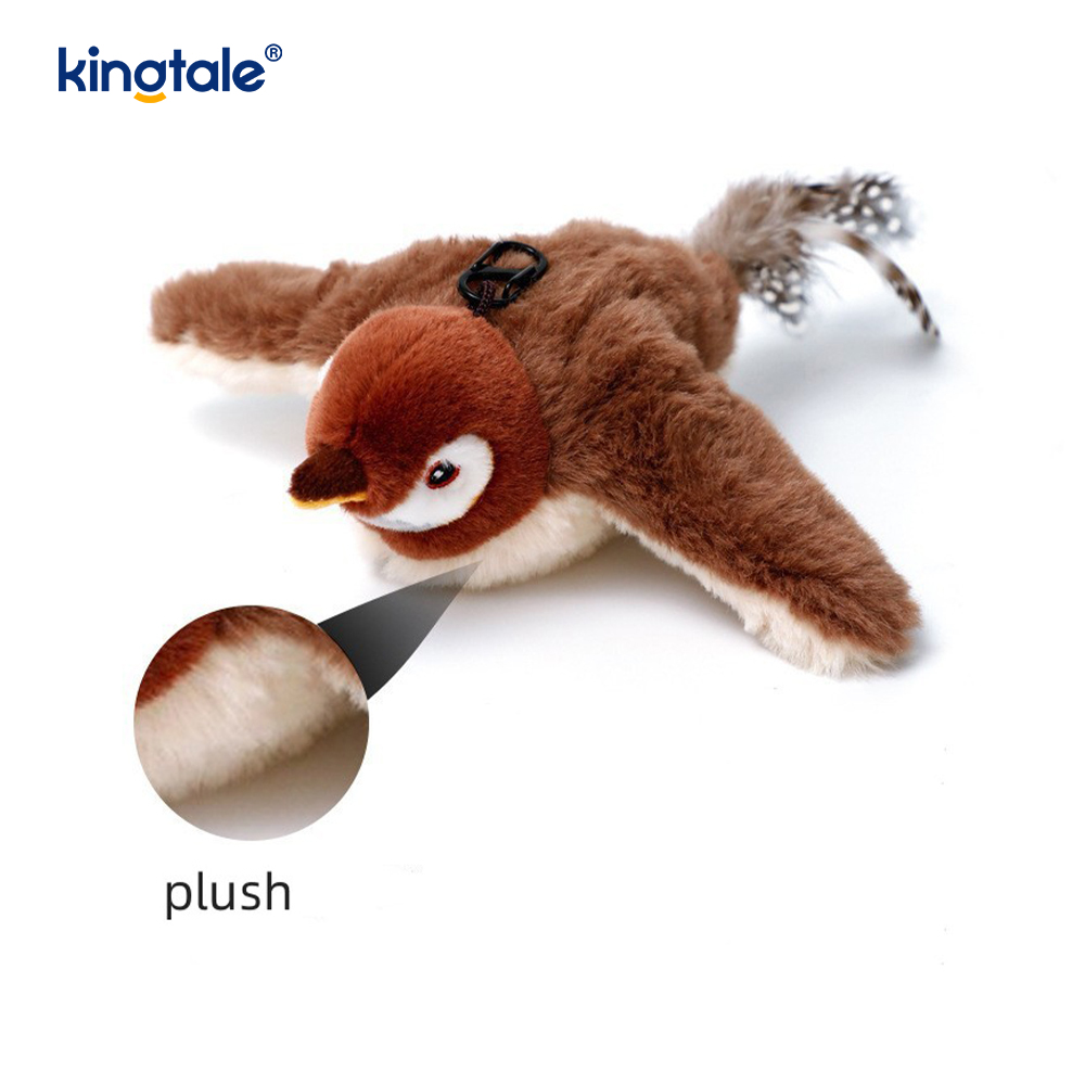 Simulerad Sparrow Pet Plyschleksak för alla raser Cat Kicker Catnip Toys Sparrow