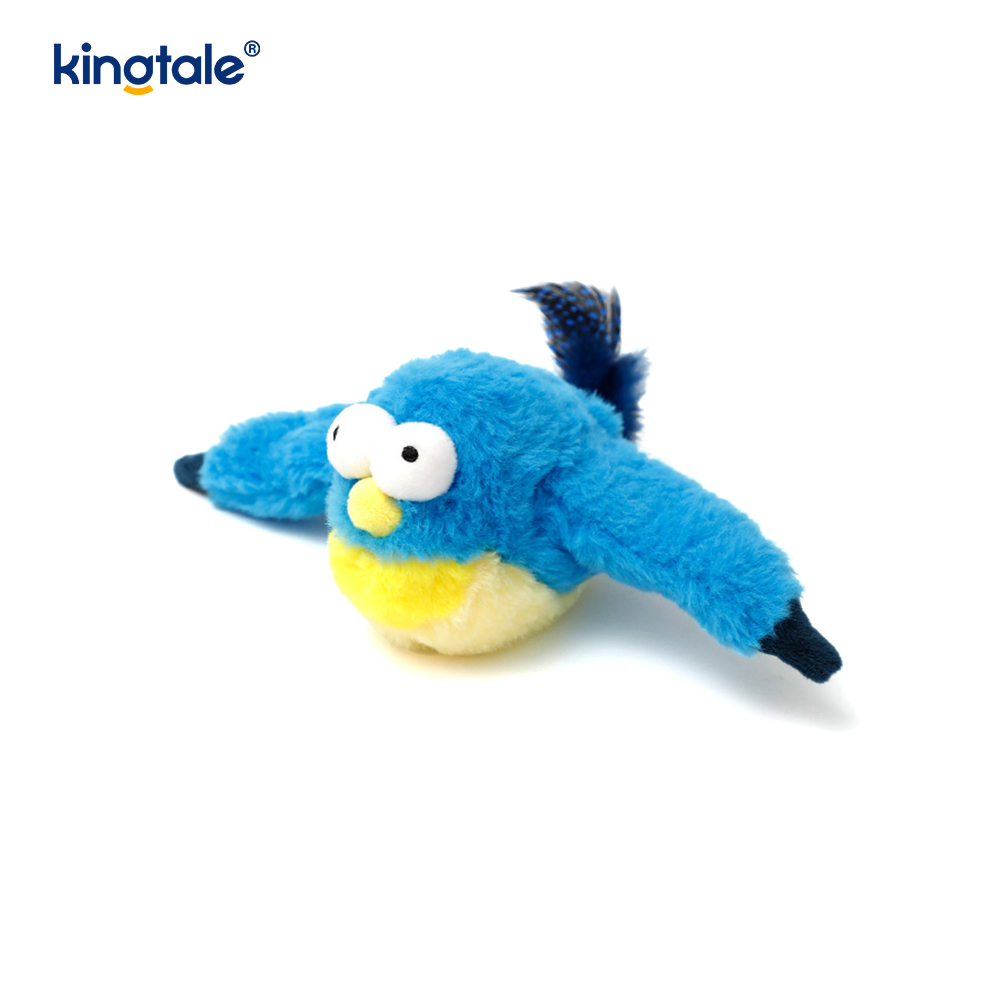 Simulerad Sparrow Pet Plyschleksak för alla raser Cat Kicker Catnip Toys Sparrow