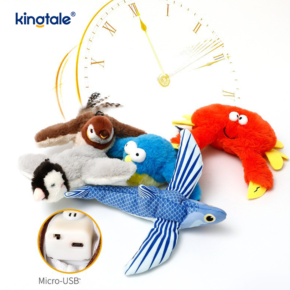 Simulerad Sparrow Pet Plyschleksak för alla raser Cat Kicker Catnip Toys Sparrow