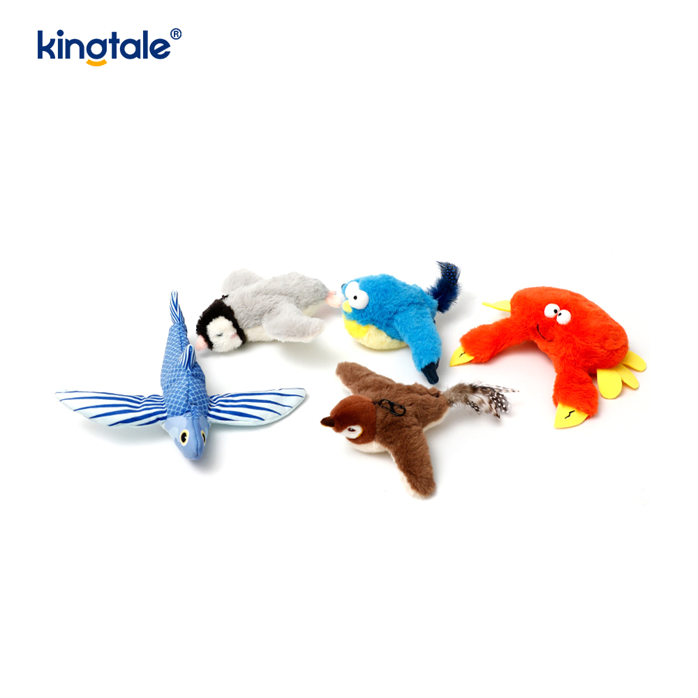 Simulerad Sparrow Pet Plyschleksak för alla raser Cat Kicker Catnip Toys Sparrow