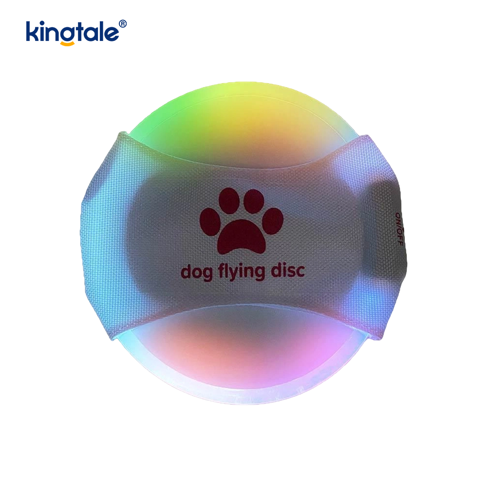 Pet Light-Up Frisbee High Visibility Lighted Pet Training Kasta Spela för träning