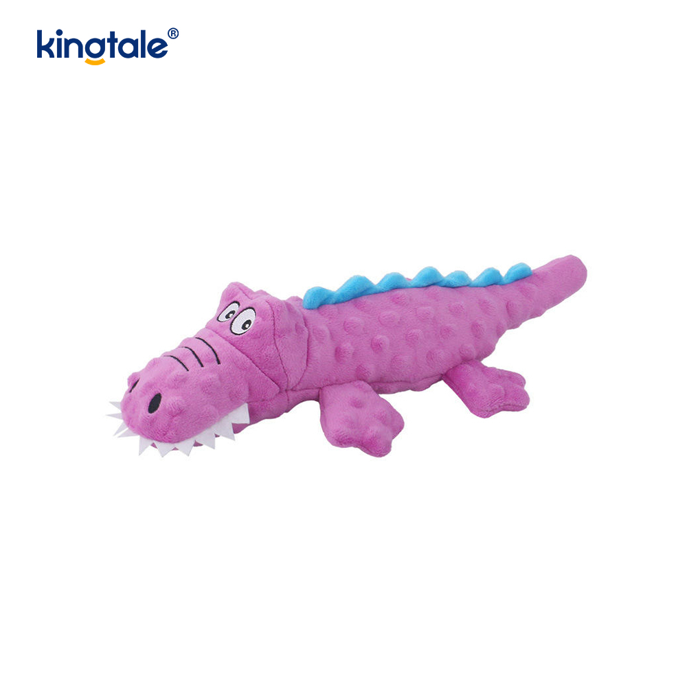 Pet Squeak Crocodile Plyschleksak för att rengöra tänder