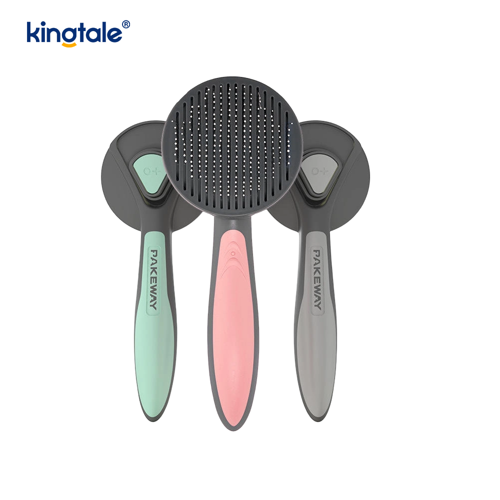 Självrengörande Slicker Brush & Pet Grooming Rake & Flea Comb för hundar