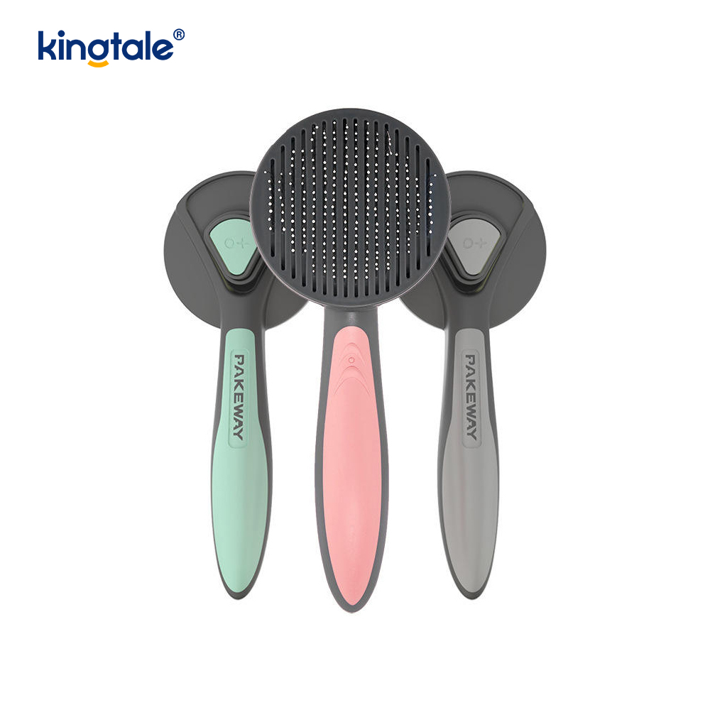 Självrengörande Slicker Brush & Pet Grooming Rake & Flea Comb för hundar