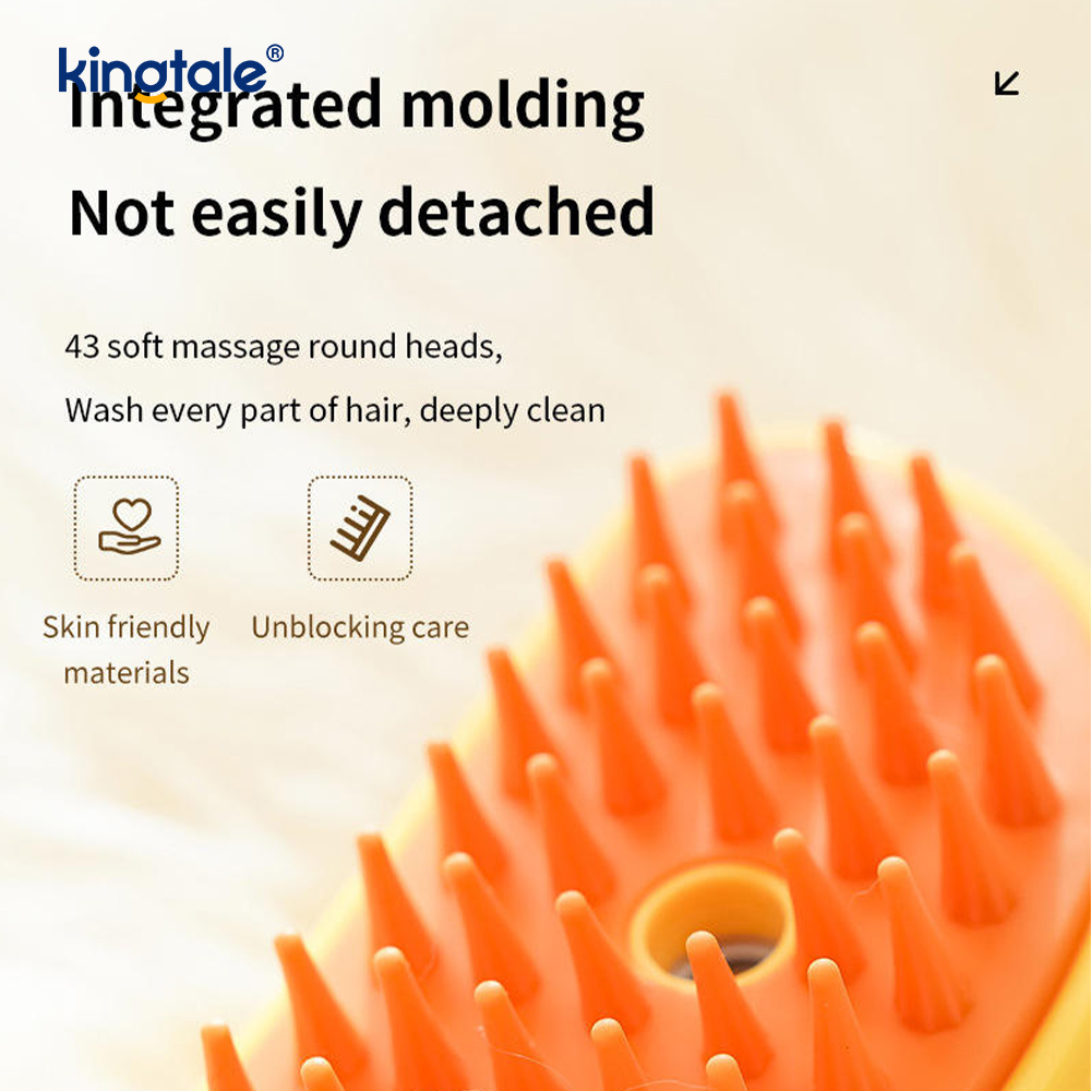 Cat Steam Brush 3 In 1 Steamy Pet Brush Silikonmassage Dog Hair Remover Kam