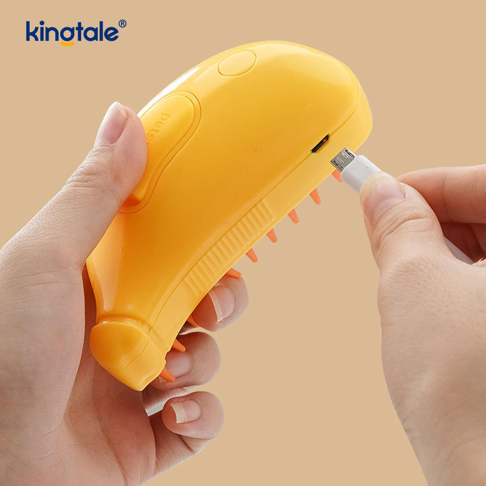 Cat Steam Brush 3 In 1 Steamy Pet Brush Silikonmassage Dog Hair Remover Kam