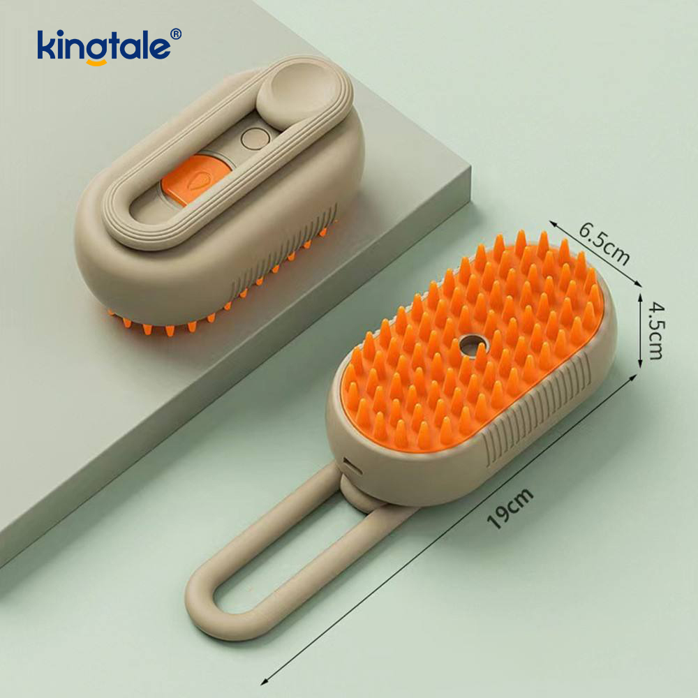 Cat Steam Brush 3 In 1 Steamy Pet Brush Silikonmassage Dog Hair Remover Kam