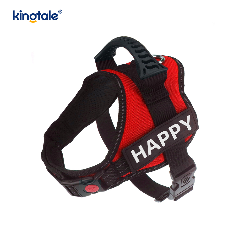 No Pull Reflekterande Designer Hundsele Solid Nylon Rep Hundkoppel