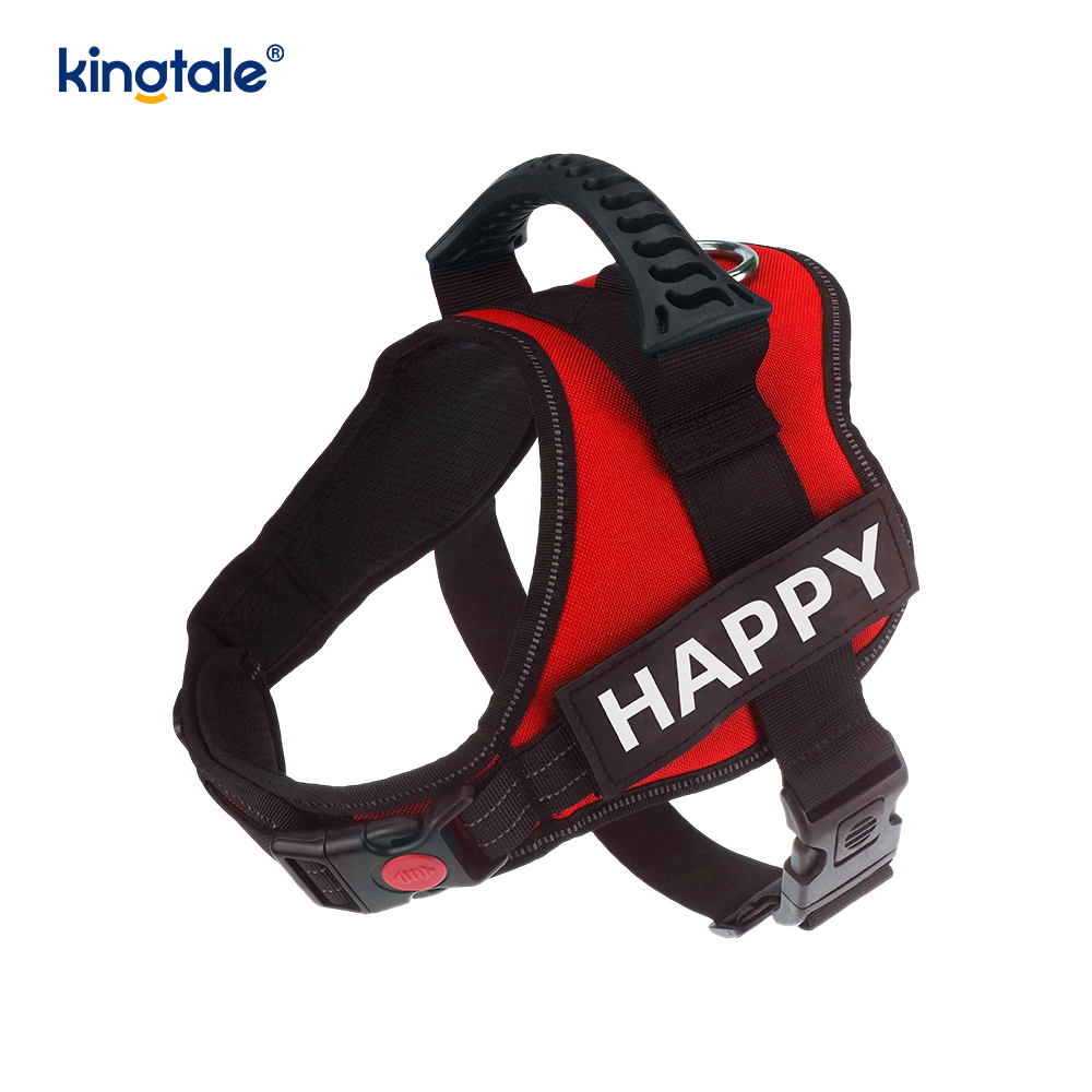 No Pull Reflekterande Designer Hundsele Solid Nylon Rep Hundkoppel