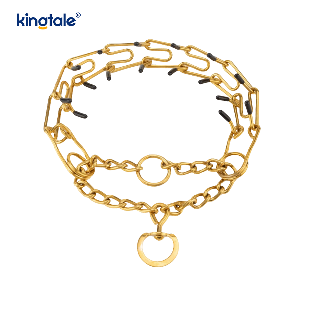 Pet Pinch Choke Halsband Kolstål Metal Prong Dog Training Halsband