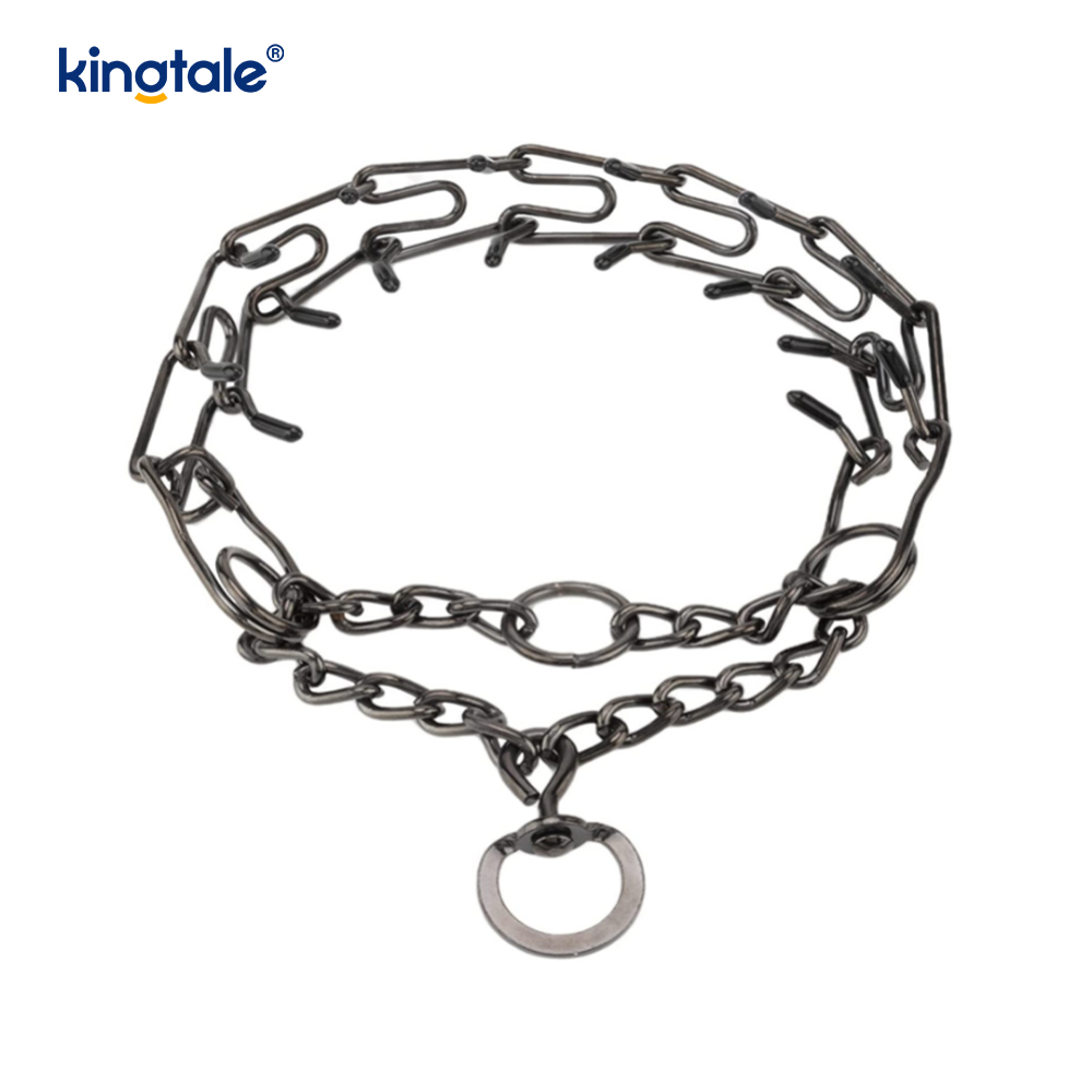 Pet Pinch Choke Halsband Kolstål Metal Prong Dog Training Halsband