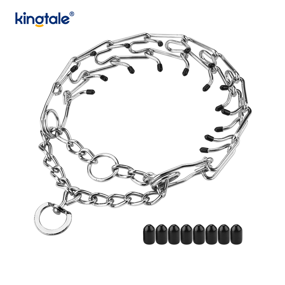 Pet Pinch Choke Halsband Kolstål Metal Prong Dog Training Halsband