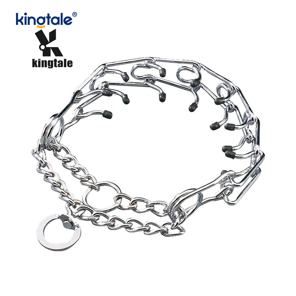 Pet Pinch Choke Halsband Kolstål Metal Prong Dog Training Halsband