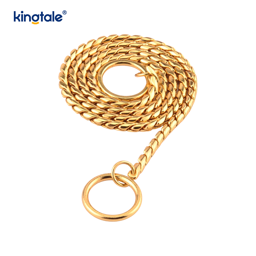 Pure Copper Metal Snake Dog Chain Halsband för små och medelstora hundar