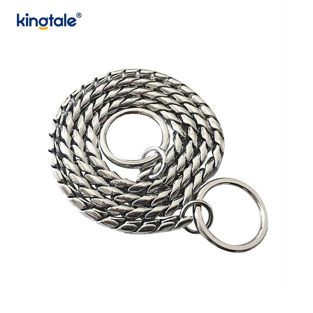 Pure Copper Metal Snake Dog Chain Halsband för små och medelstora hundar