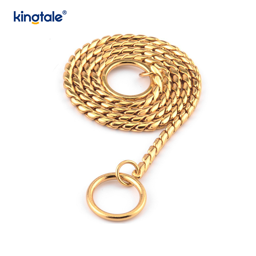 Pure Copper Metal Snake Dog Chain Halsband för små och medelstora hundar