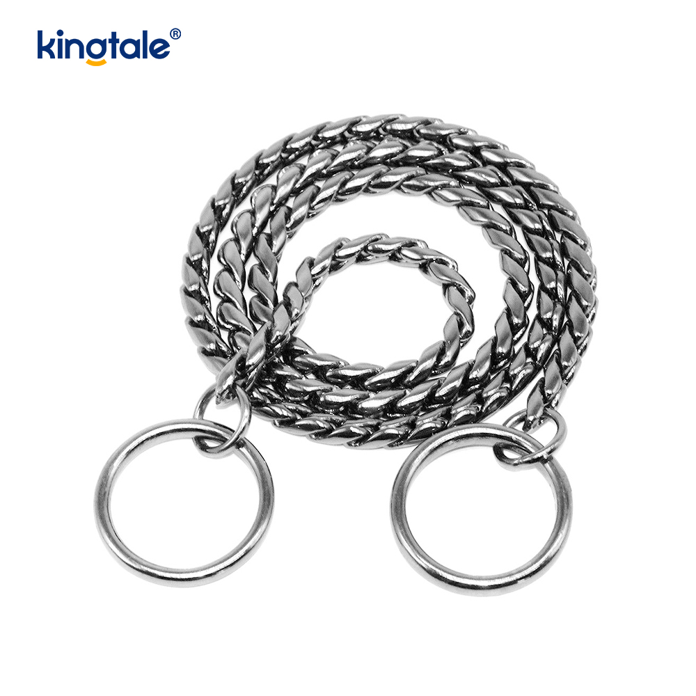 Pure Copper Metal Snake Dog Chain Halsband för små och medelstora hundar