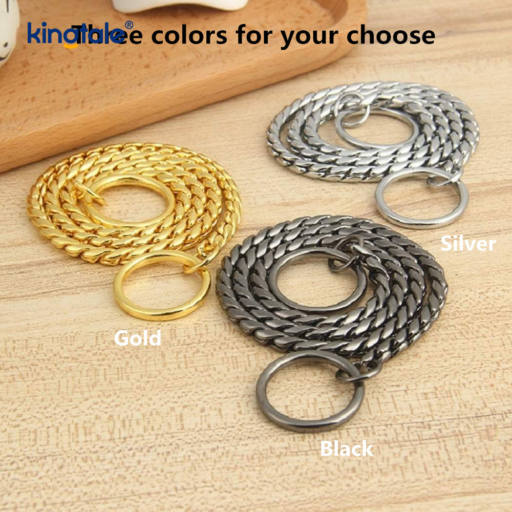 Pure Copper Metal Snake Dog Chain Halsband för små och medelstora hundar