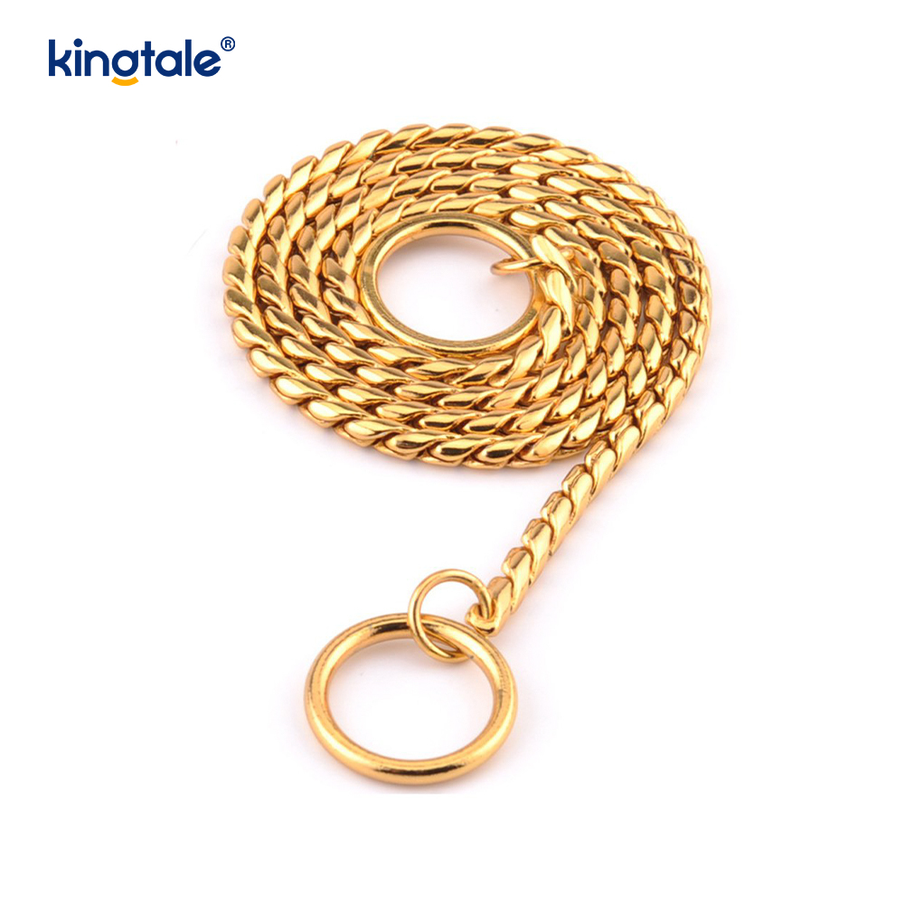 Pure Copper Metal Snake Dog Chain Halsband för små och medelstora hundar