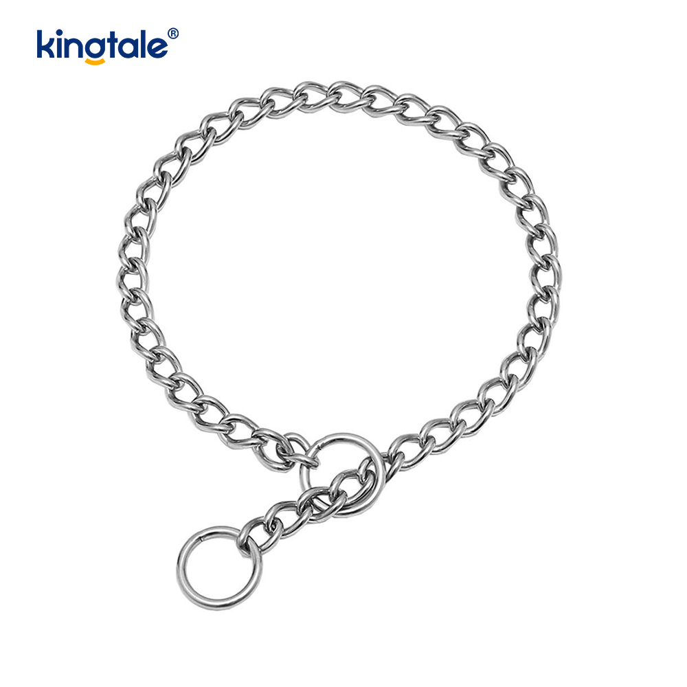 Metal Training Dog Choke Halsband Slip P Chain Tung kedja för hundar
