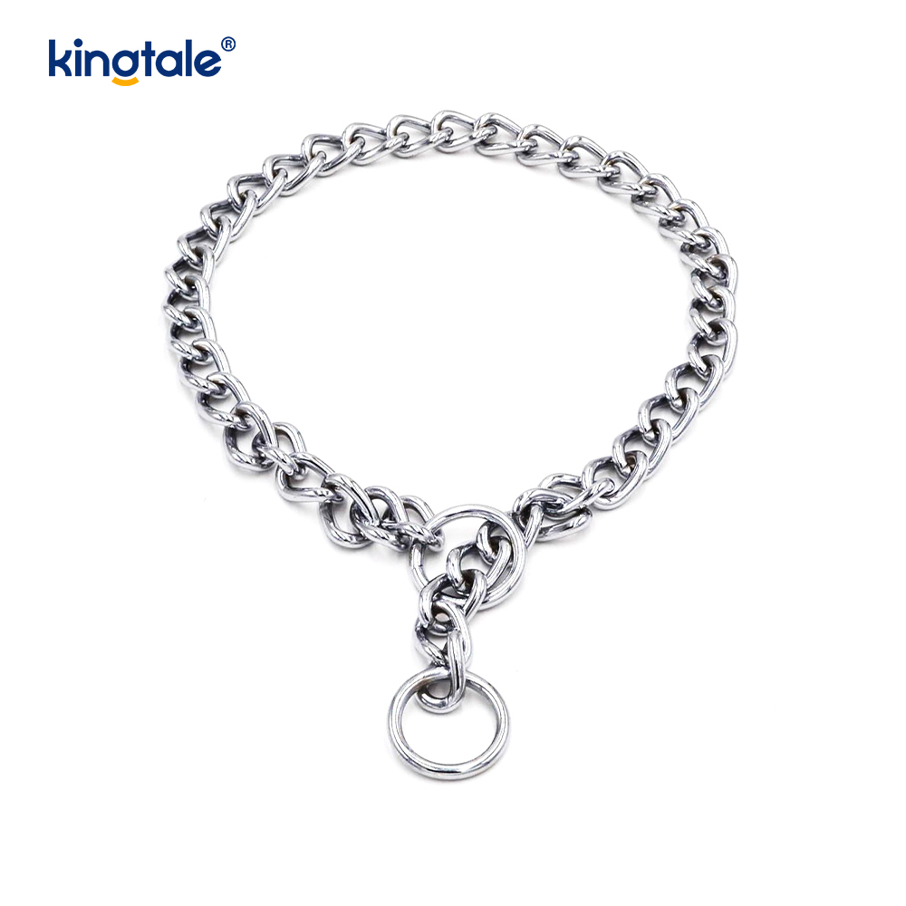 Metal Training Dog Choke Halsband Slip P Chain Tung kedja för hundar