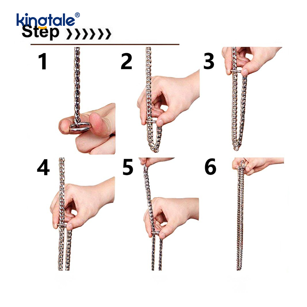 Metal Training Dog Choke Halsband Slip P Chain Tung kedja för hundar