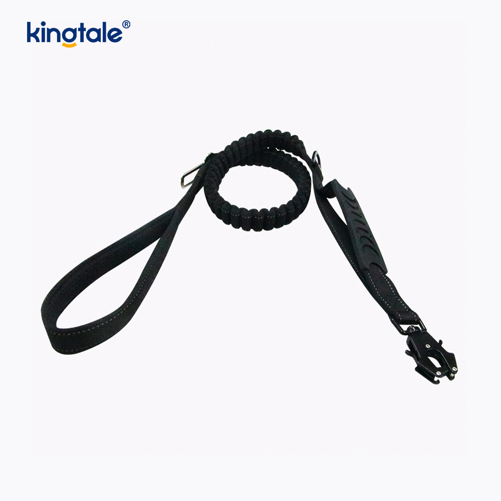 Reflekterande No Pull Heavy Duty Taktisk Hundhalsband koppel Bungee Leash