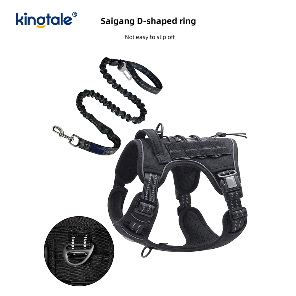 Solid No Pull Nylon Heavy Duty Hundbälte Väst Träningsselar Bröst