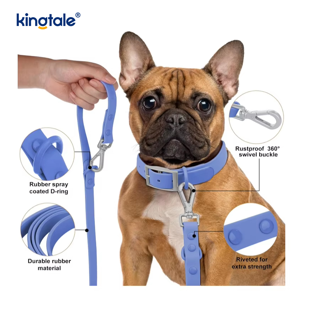 Anpassad moderiktig lätt vattentät pvc hundsele koppelhalsband