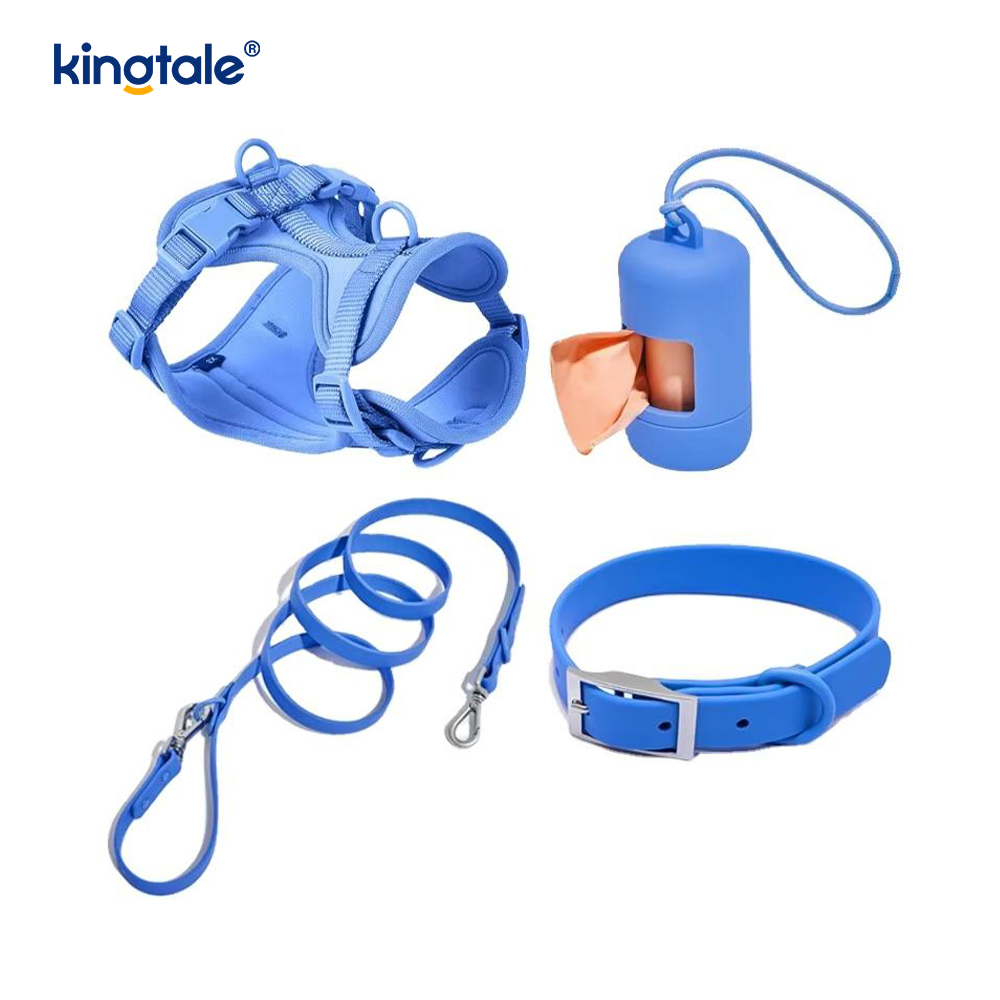 Anpassad moderiktig lätt vattentät pvc hundsele koppelhalsband