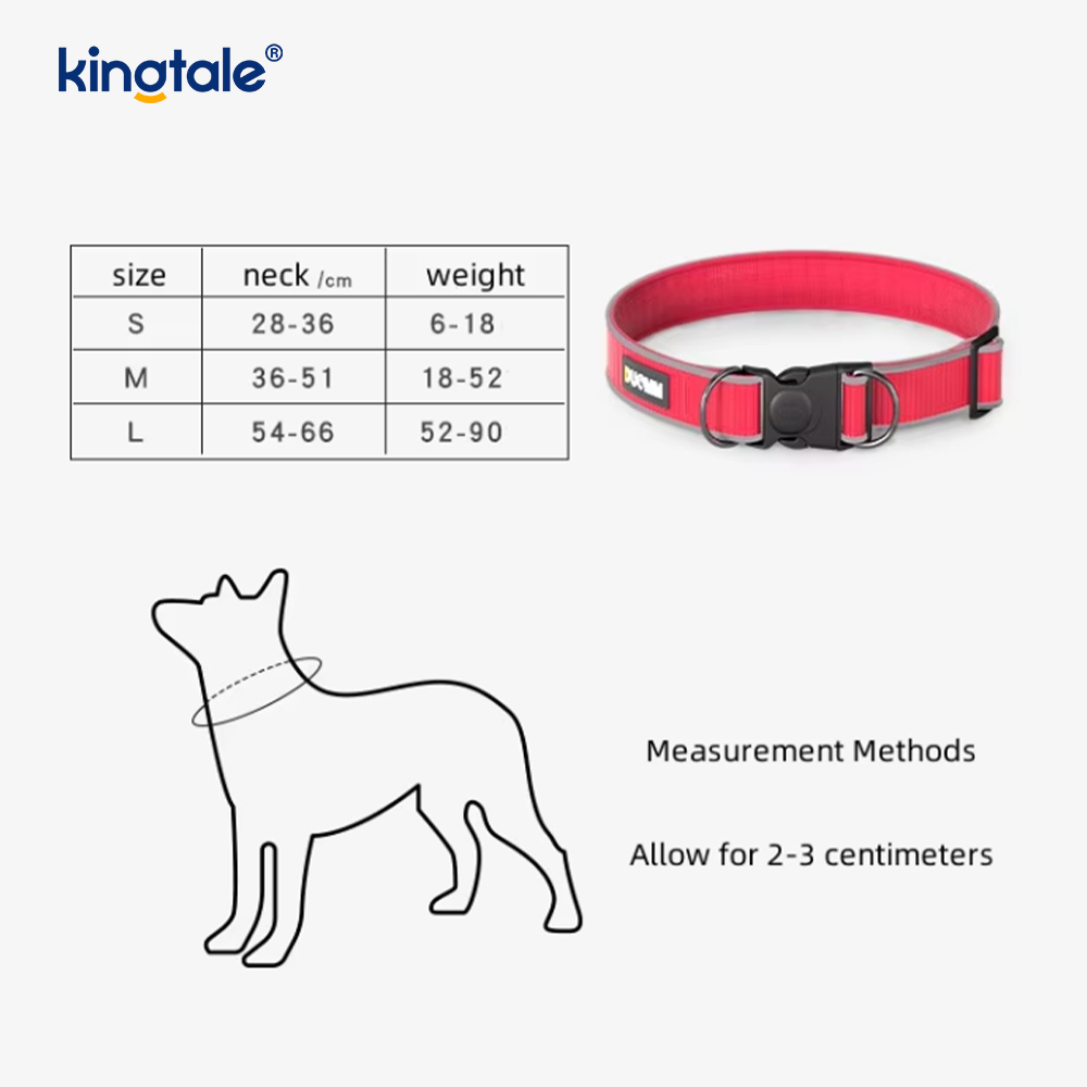 Justerbar polyester hund kattvalp säker blinkande halsband