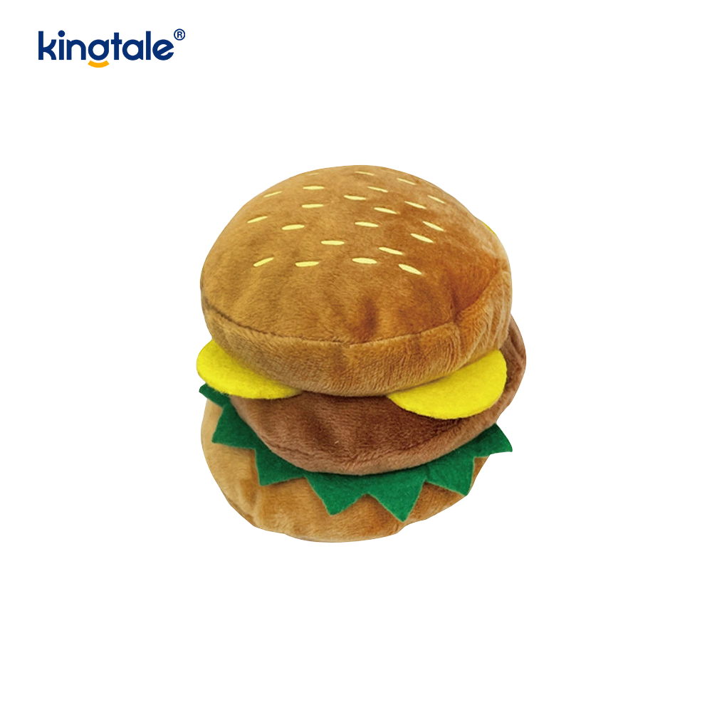 Mat Skrikande leksak hamburgare, pommes frites, kyckling för katt och hund