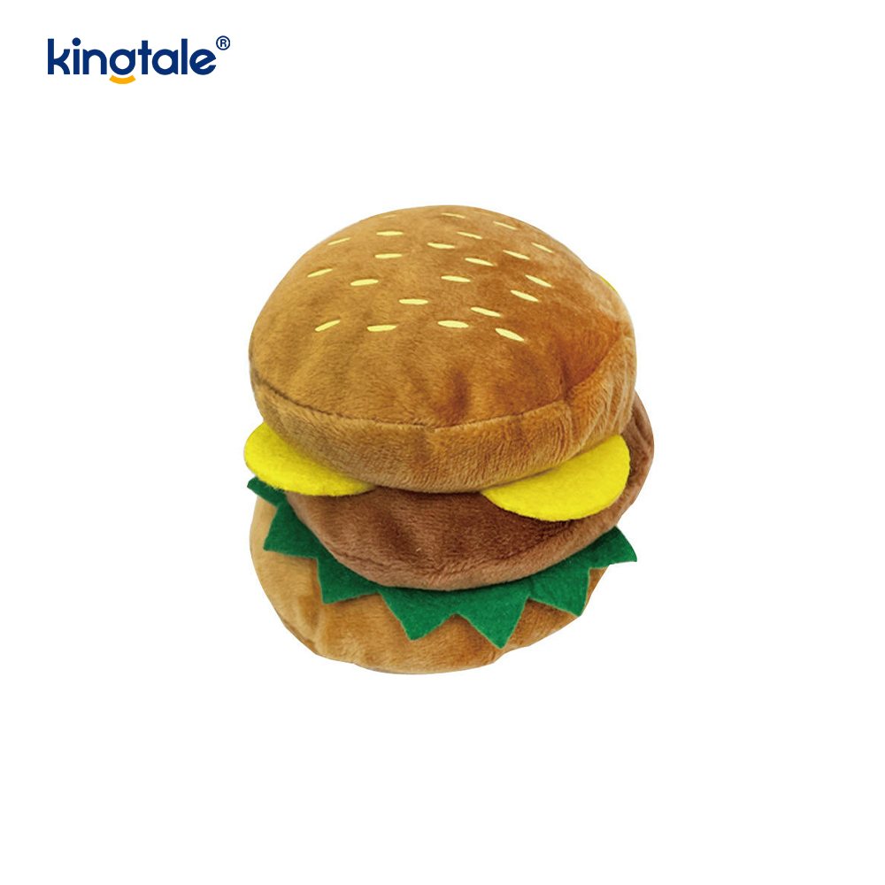Mat Skrikande leksak hamburgare, pommes frites, kyckling för katt och hund