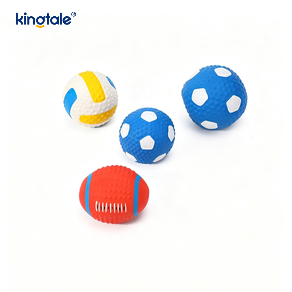 Latex Squeaky Pet Toys (fotboll, fotboll, volleyboll)