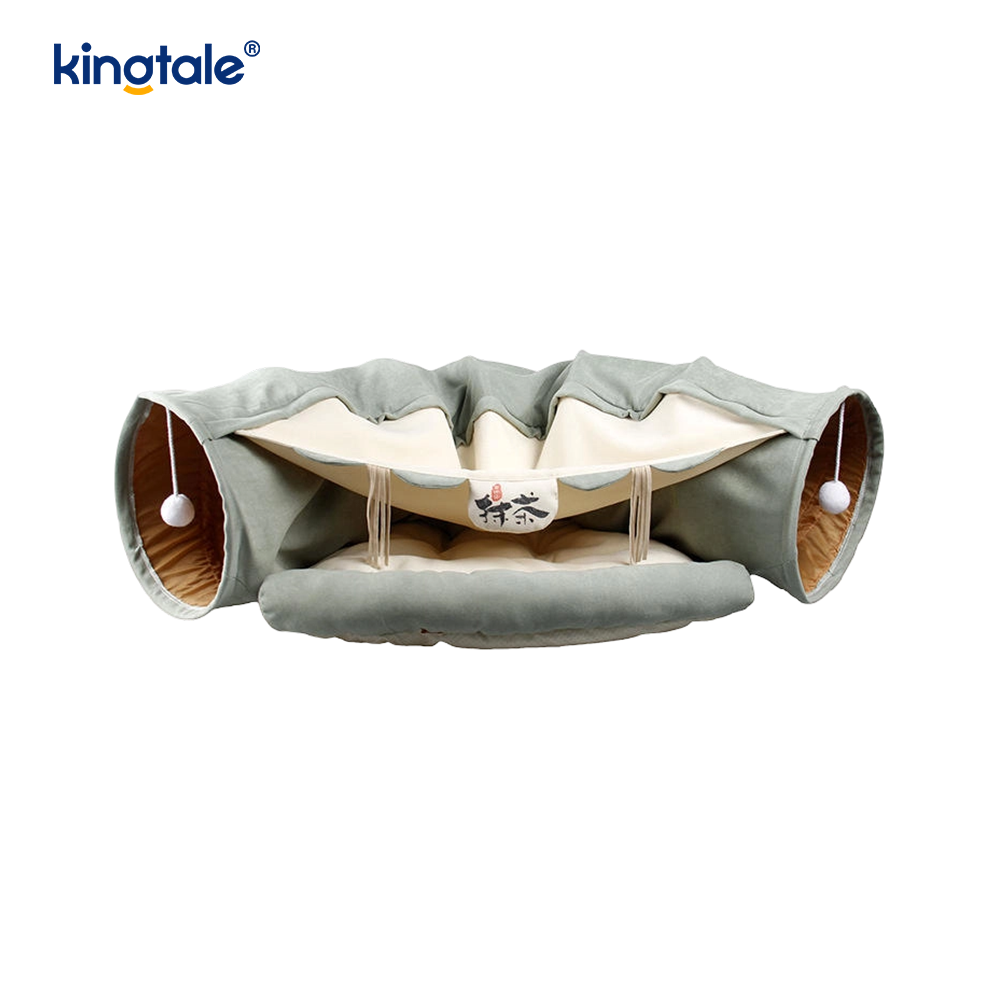 Hopfällbar Cat Play Tunnel Interactive Toy Maze Cat House Tunnels Indoor