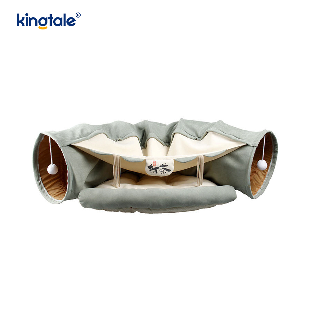 Hopfällbar Cat Play Tunnel Interactive Toy Maze Cat House Tunnels Indoor