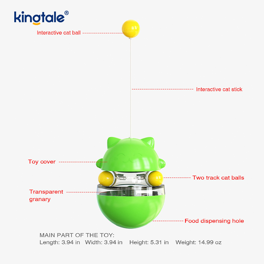 Interactive Cat Toy the Tumbler retar katten och missar bollen Ny kattleksak