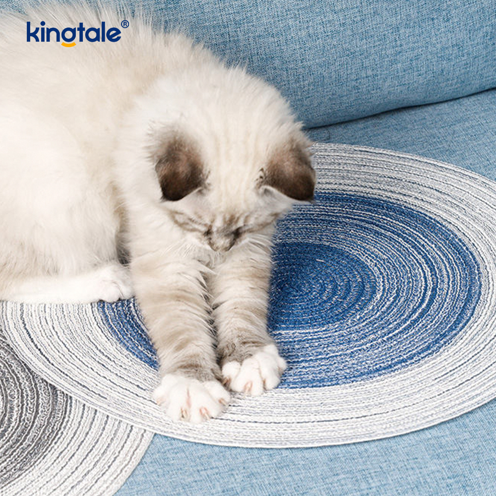 Naturlig Sisal Cat Scratcher Matta Horisontell Cat Golv Scratch Pad Matta