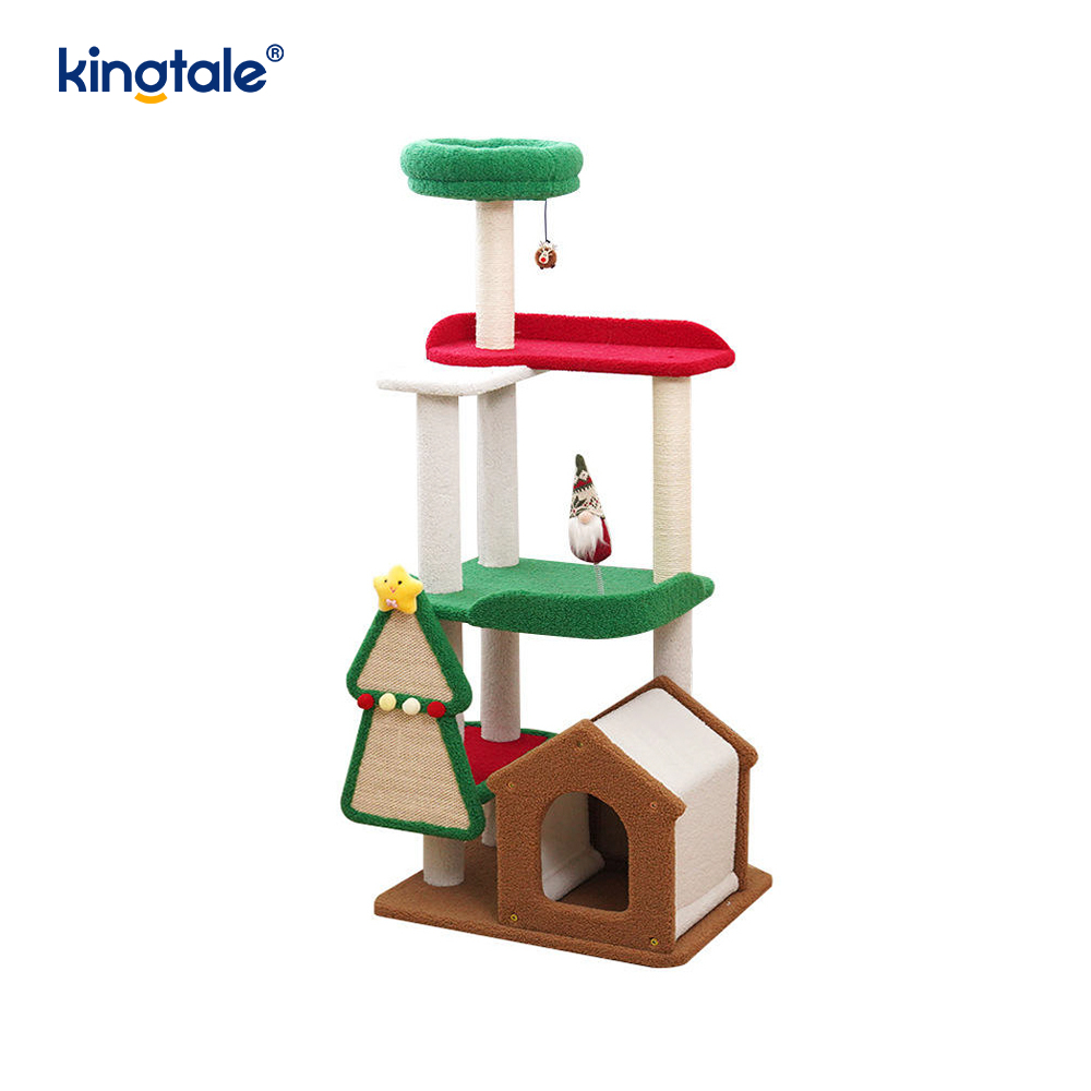 Julserie Custom Slithärdig Cat Scratch Pillar Siege Tower Apartment