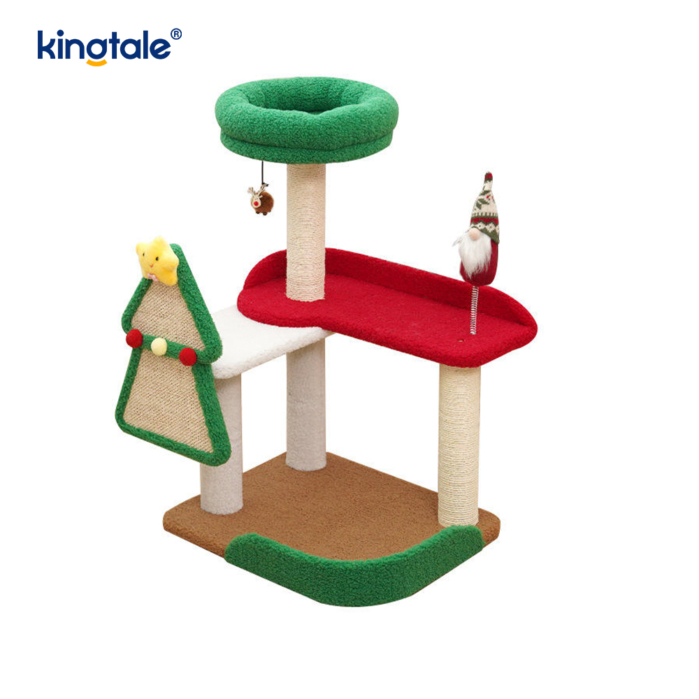 Julserie Custom Slithärdig Cat Scratch Pillar Siege Tower Apartment