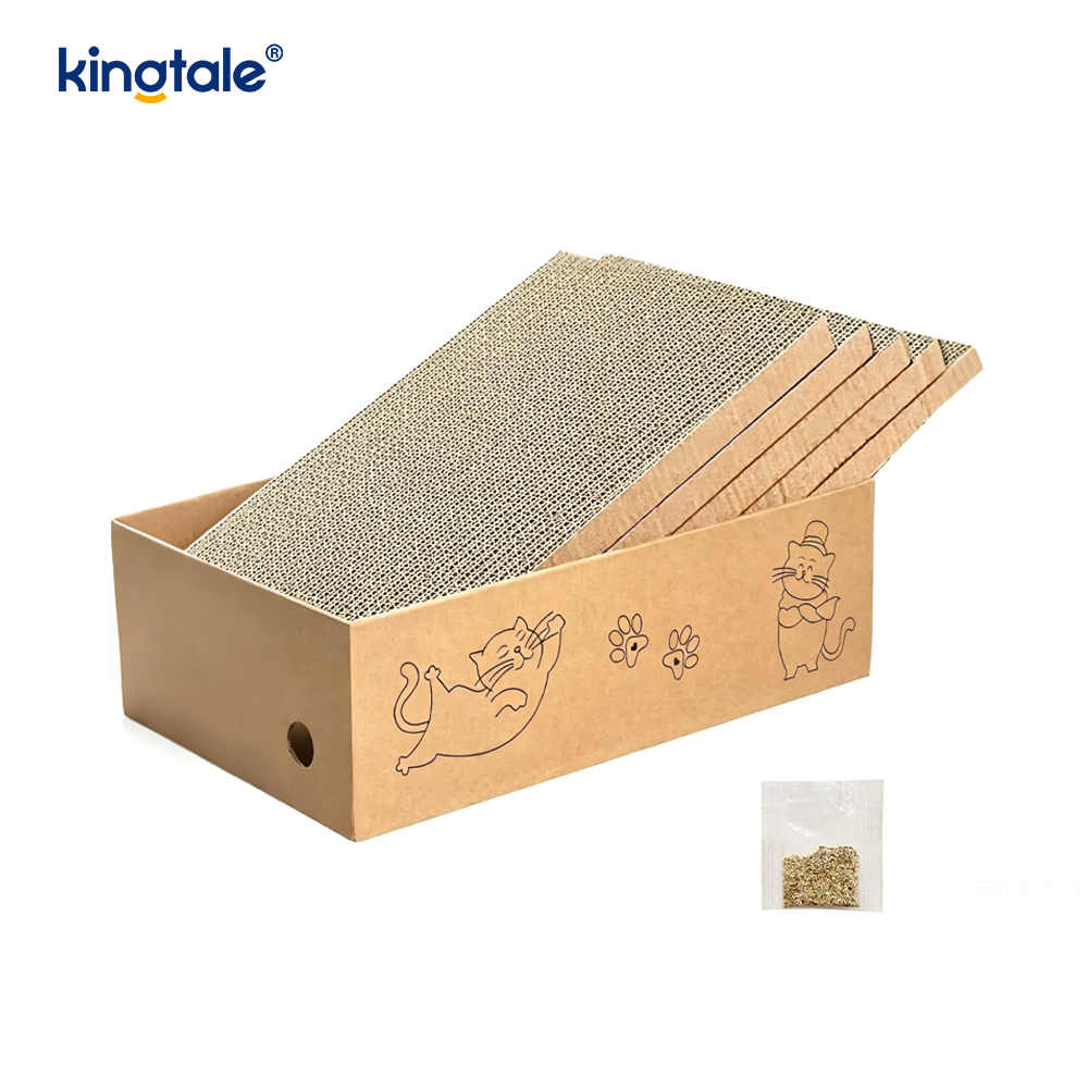 5 förpackningar i 1 Cat Scratch Pad med box Lämplig för katter