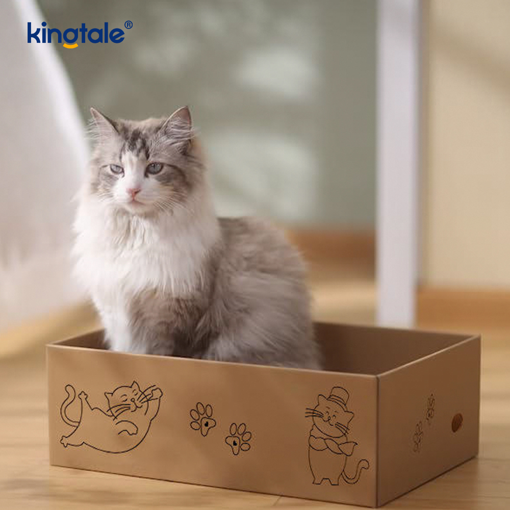 5 förpackningar i 1 Cat Scratch Pad med box Lämplig för katter