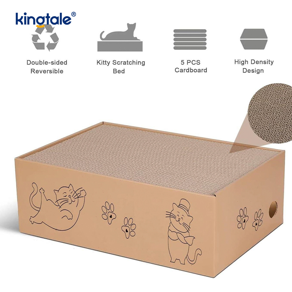 5 förpackningar i 1 Cat Scratch Pad med box Lämplig för katter