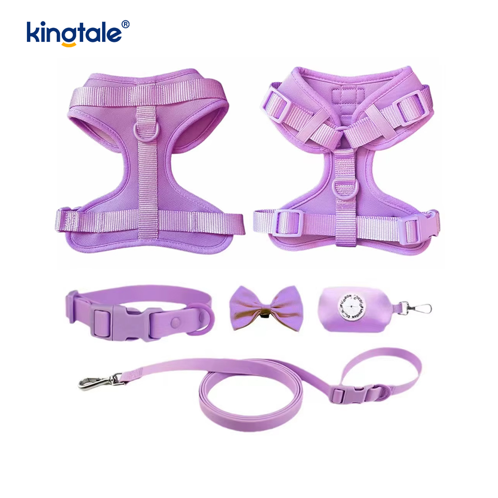 Vattentät PVC No Pull Lätt hundsele koppelhalsband