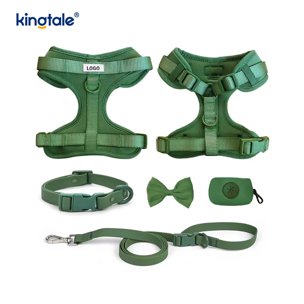 Vattentät PVC No Pull Lätt hundsele koppelhalsband